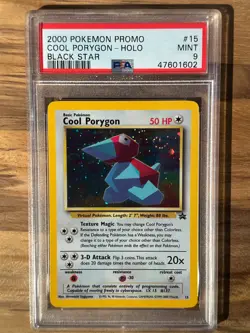Pokemon Black Star Promo Cool Porygon #15 PSA9 MINT PSA # 47601602 WITH SWIRL - Image 3