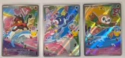 Pokemon First Partner Illustration Collection Series 1 Alolan Starters MEP 43-45 - Image 1