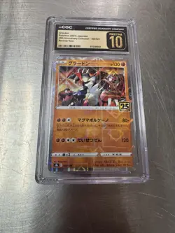 Pokemon Groudon 006/028 S8a Reverse Holo CGC Pristine 10 Japanese - Image 1