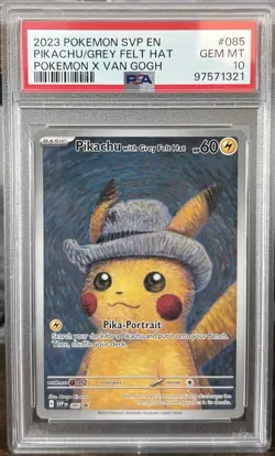 Pokemon Pikachu with Grey Felt Hat SVP Black Star Promo 085 PSA 10 2023 - Image 3