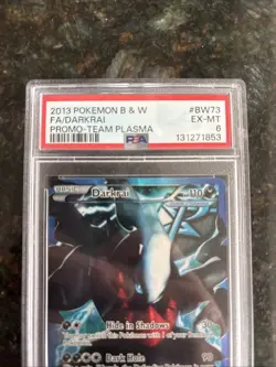 2013 POKEMON BLACK & WHITE BLACK STAR PROMO TEAM PLASMA #BW73 DARKRAI FA PSA 6 - Image 2