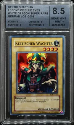 Yu-Gi-Oh! Keltischer Wachter LOB-G005 Super Rare [CM 8.5 - NM-M+] Grade| DE 2002 - Image 1