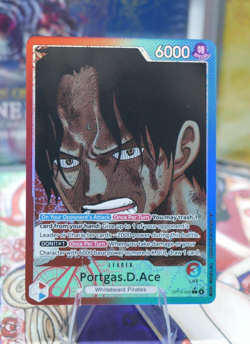 Portgas.D.Ace (002) (Alternate Art) OP13-002 Carrying On His Will Foil NM ENG - Image 1
