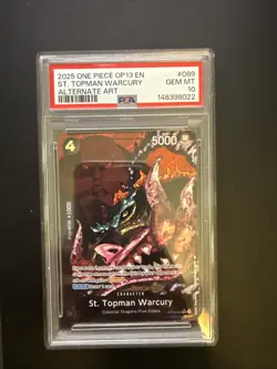 2025 One Piece TCG OP13 Carrying On His Will St. Topman Warcury Alt Art PSA 10 - Image 1