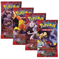 Pokemon Destined Rivals Art Set: New Sealed Packs Full Art Bundle (4 Packs) - Image 1