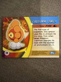 Pokemon # 13 Castform Fire Advanced Challenge Topps 2004 - Image 2