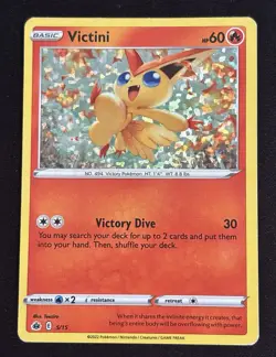 Pokemon Victini McDonald's 2022 005/015 Basic 60HP Holo Promo English Card - Image 1