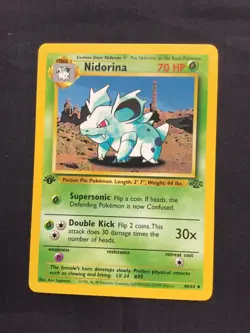 Pokemon Cards: Jungle 1st Edition Uncommon: Nidorina 40/64 - Image 1