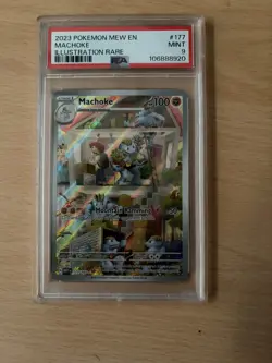 Machoke 177/165 IR Pokemon Card Scarlet Violet 151 PSA 9 Graded Card - Image 1