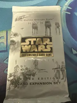 Star Wars Hoth Decipher CCG Cards Limited Edition factory Sealed 1 Booster Pack - Image 1
