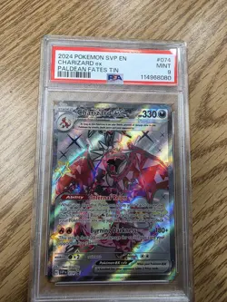 Pokemon TCG Charizard EX Promo Card #74 Paldean Fates PSA 9 - Image 1