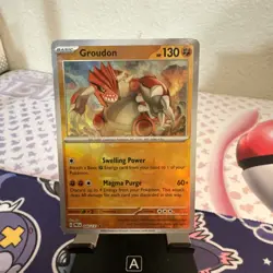 Groudon (Master Ball Pattern) 049/131 Prismatic Evolutions NM Pokemon Card TCG - Image 1