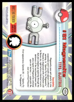 Pokemon Cards Magnemite #81 Topps Trading Cards Series 2 NM *7 - Image 2