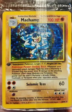Machamp 1st Edition Base Set Holo 8/102 SEALED Promo WOTC 1999 Pokemon Card NM - Image 1