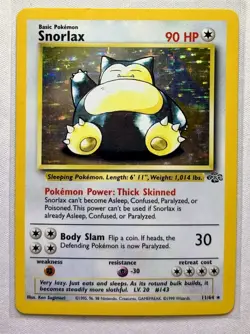 Snorlax 11/64 Jungle Holo Rare Vintage Raw - Pokemon Card TCG - Image 1