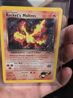 Pokemon TCG Rockets Moltres Holo Rare Card 12/132 Gym Heroes - Image 2