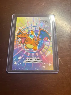 Pokemon Charizard Holo – Japanese Style Confetti Foil Art Card #006 – Mint - Image 1