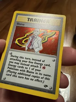 Pokemon Trainer Card Blaine Gym Challenge Holo Rare - Image 4