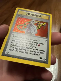 Pokemon Trainer Card Blaine Gym Challenge Holo Rare - Image 5