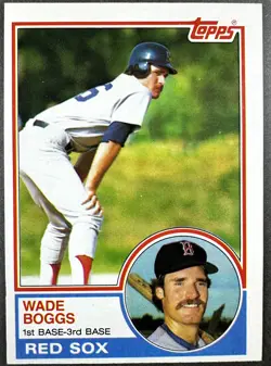 1983 Topps #498 Wade Boggs Rookie (RC) Near Mint (NM) Red Sox Hall of Fame - Image 1