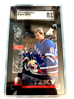 1997-98 Pinnacle Inside #3 Wayne Gretzky – SGC 8 NM-MT – Hockey Hall of Fame - Image 1