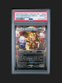 2025 MTG FINAL FANTASY CHOCOBO BUN. #0565 STILTZKIN MOOGLE MERCHANT PSA 10 - Image 1