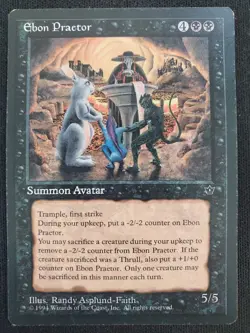 Ebon Praetor - Fallen Empires *LP* Light Play Reserved List MTG - Image 1