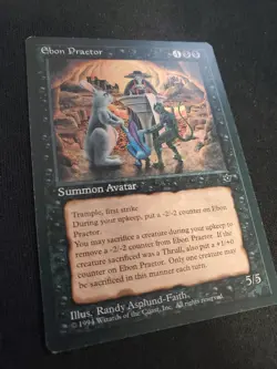 Ebon Praetor - Fallen Empires *LP* Light Play Reserved List MTG - Image 3