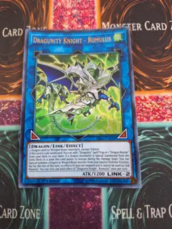 Yugioh Dragunity Knight - Romulus RIRA-EN098 Ultra Rare 1st Edition Near Mint - Image 1