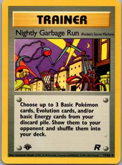 Nightly Garbage Run 77/82 Uncommon Team Rocket Pokemon 1st Edition MP - Image 1