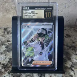 2025 POKEMON BLK EN-BLACK BOLT ULTRA RARE #163 N'S PLAN CGC Pristine 10 🔥 💎 - Image 1