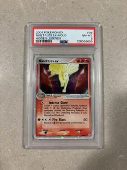 2004 Pokemon Ninetales Ex Holo #96 Hidden Legends PSA 8 Vintage Slab - Image 1