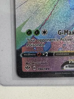Pokemon Butterfree VMAX Secret Rare Full Art Holo 190/189 Darkness Ablaze 300 HP - Image 2