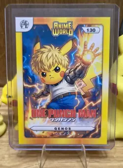 Pikachu Cosplay - One Punch Man - Genos - Holo - Anime World #130 - NM - Image 1