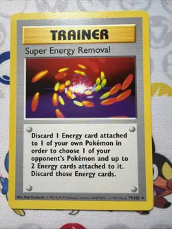 Pokemon TCG Super Energy Removal 79/102 Shadowless Base Set LP - Image 1