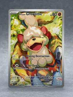 Pokemon - 181/167 Hisuian Growlithe SV06 TWM Illustration Rare Holo Full Art NM - Image 1