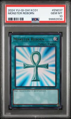 Monster Reborn Yugioh 2024 KC01-EN037 Ultra Rare PSA 10 - Image 1