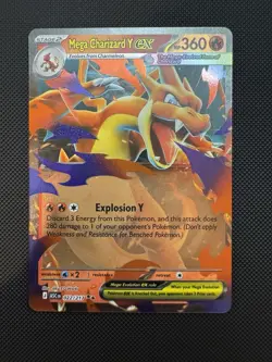 Pokemon Mega Charizard Y EX 022/217 Ultra Rare Full Art Foil 360HP English TCG - Image 1