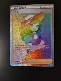 Pokemon Lost Origin Secret Rare Holo Lady (Secret) 208/196 NM - Image 1