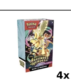 X4 Pokemon Mega Evolution-Ascended Heroes Booster Bundle (6 Packs) PRESALE - Image 1