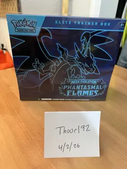 Pokemon TCG Mega Evolution Phantasmal Flames Elite Trainer Box - Image 1