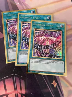 YUGIOH - NUMERON STORM X3 - GOLD RARE - MGED - 1ST - NM - Image 1