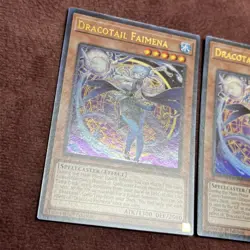 Yugioh Dracotail Faimena 1st Edition JUSH-EN002 Ultra Rare NM x 3 - Image 3