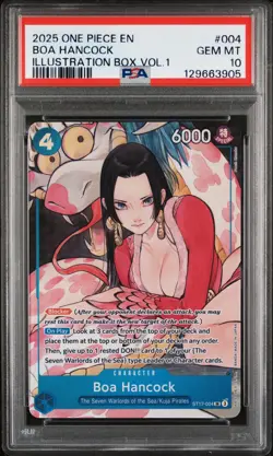 Boa Hancock ST17-004 SR One Piece Illustration Box PSA 10 - Image 1
