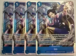 One Piece TCG ST22-002 SR Izo English Foil Playset TCG X4 Ace & Newgate Deck NM - Image 1