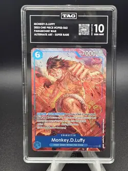 2023 One Piece OP02 Monkey D Luffy Alternate Art TAG 10 - Image 1