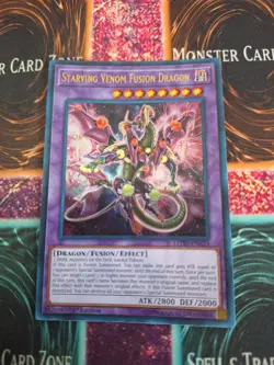 Yugioh Starving Venom Fusion Dragon LEDD-ENC25 Ultra Rare 1st Edition NM - Image 1