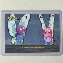 Pokemon Card Topps Blue Logo TV Animation EP20 Bye, Bye Butterfree Silver Foil - Image 1