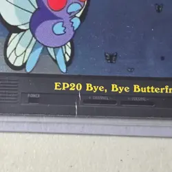 Pokemon Card Topps Blue Logo TV Animation EP20 Bye, Bye Butterfree Silver Foil - Image 2
