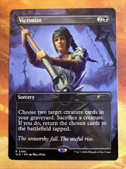 MTG Borderless Victimize Secret Lair: D&D: Shadowheart's Devotion!! - Image 1